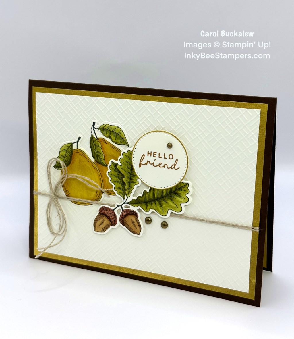 Stampin’ Up! Fruitful Blessings Friendship Card for the Happy Inkin’ Thursday Blog Hop