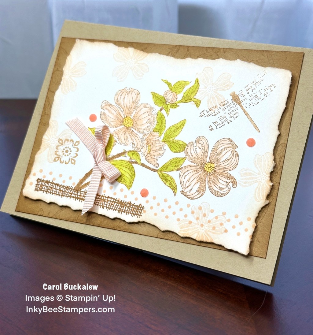 Stampin’ Up! Detailed Dogwood Distressed Note&nbsp;Card