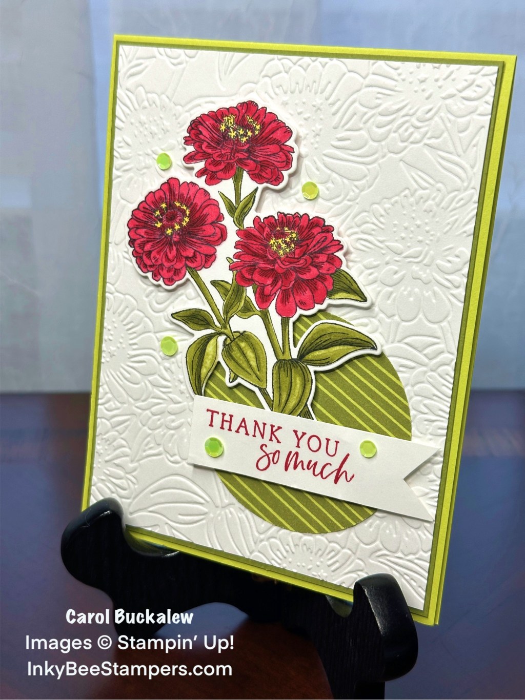 Stampin’ Up! Sneak Peek – Simply Zinnia Thank You&nbsp;Card!