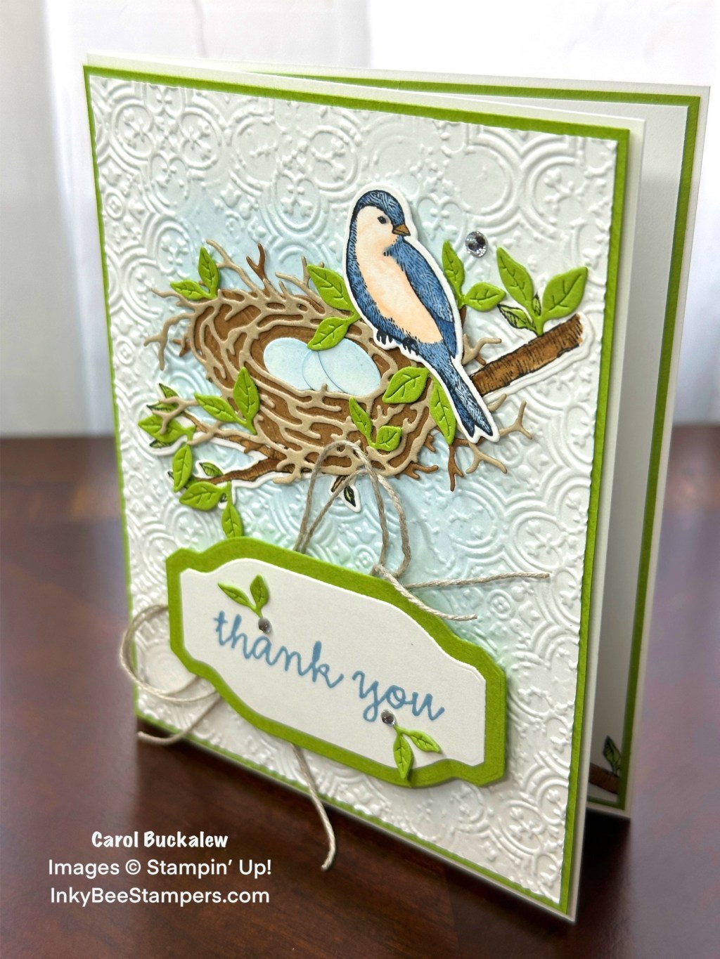 Stampin’ Up! Nested Friends Embossed Thank You&nbsp;Card