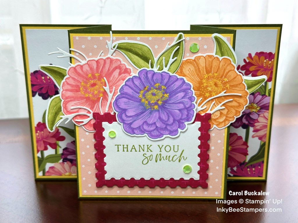 Stampin’ Up! Simply Zinnia Center Pop Out Thank You&nbsp;Card