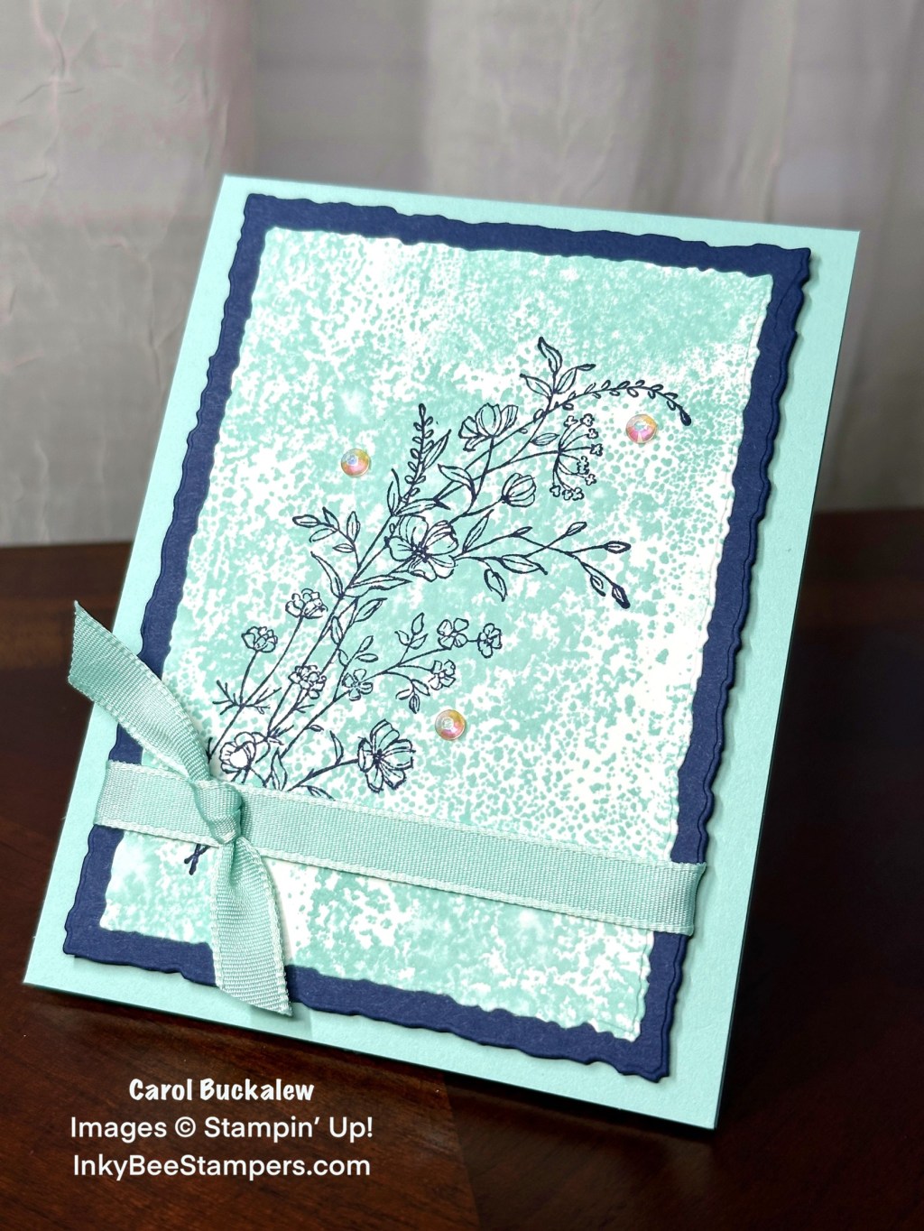 Stampin’ Up! Dainty Delight Note Card with Watercolor&nbsp;Background