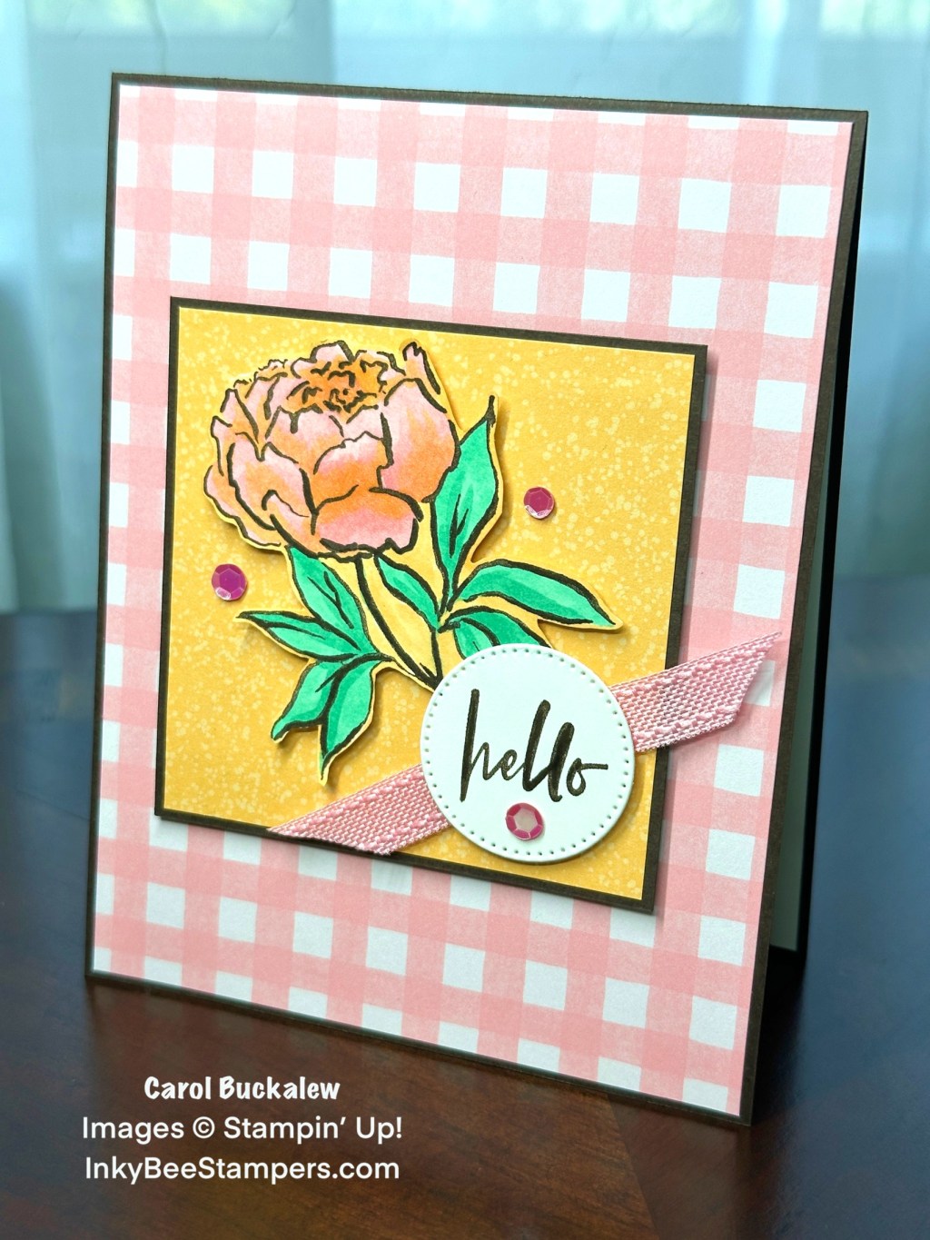 Stampin’ Up! Poised Peony Note Card