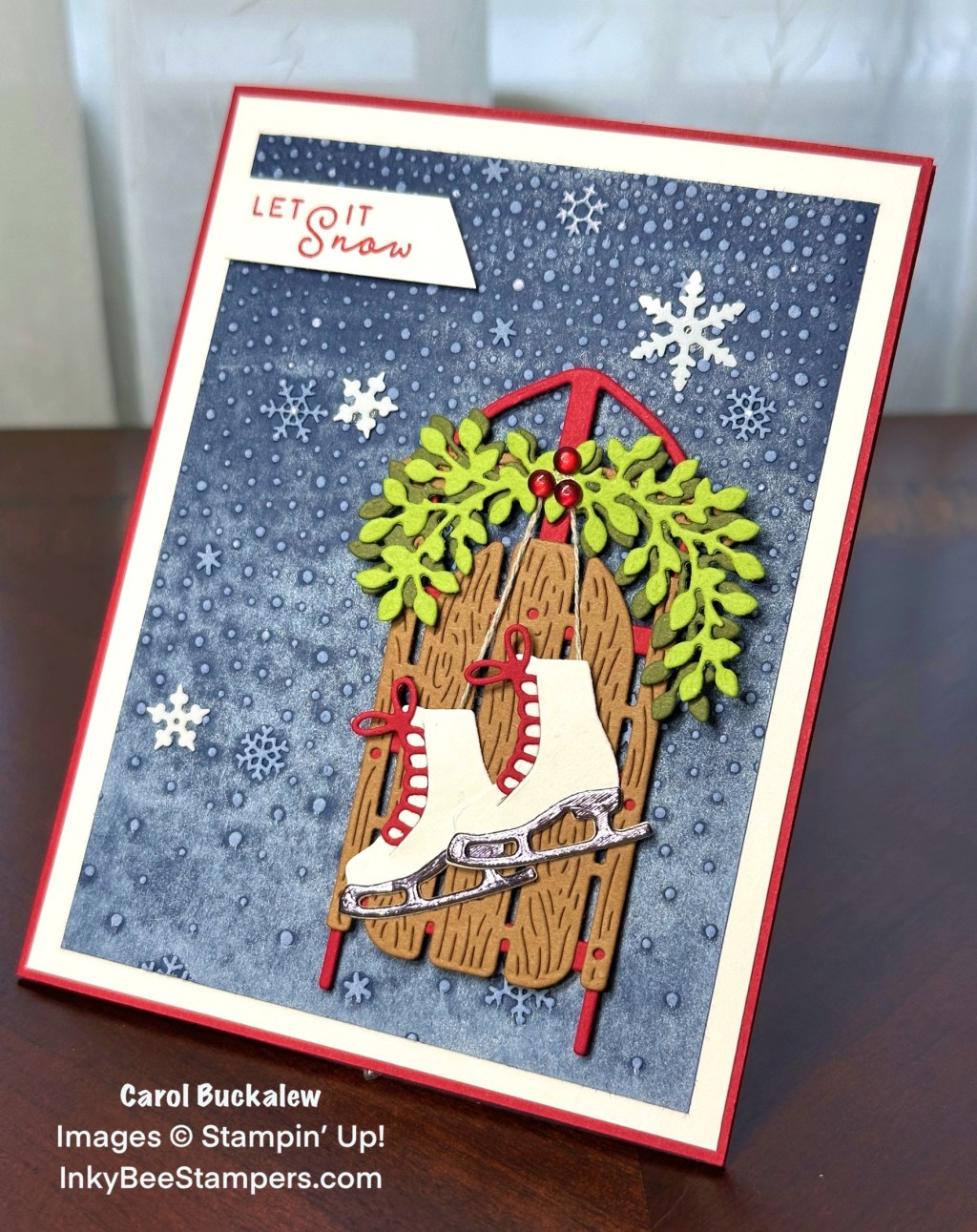 Stampin’ Up! Sneak Peek – Sophisticated Sled Let It Snow&nbsp;Card