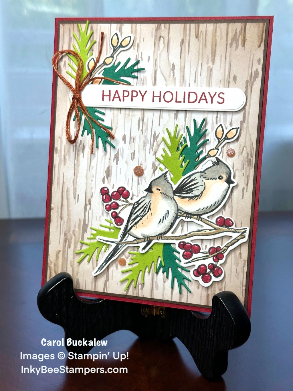 Stampin’ Up! Sneak Peek – Nests of Winter Happy Holidays&nbsp;Card