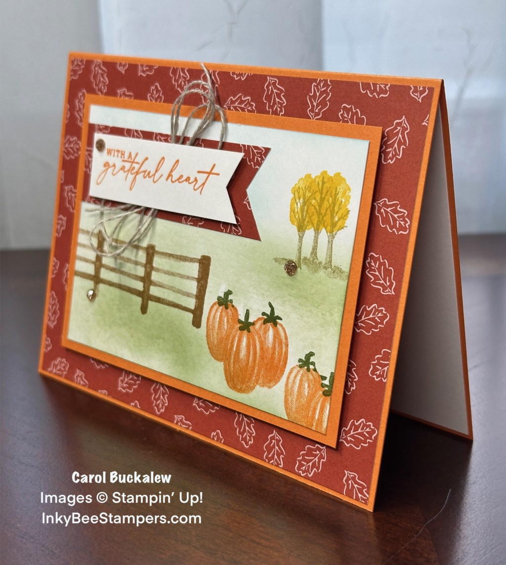 Stampin’ Up! Scenic Pumpkin Patch Thank You&nbsp;Card