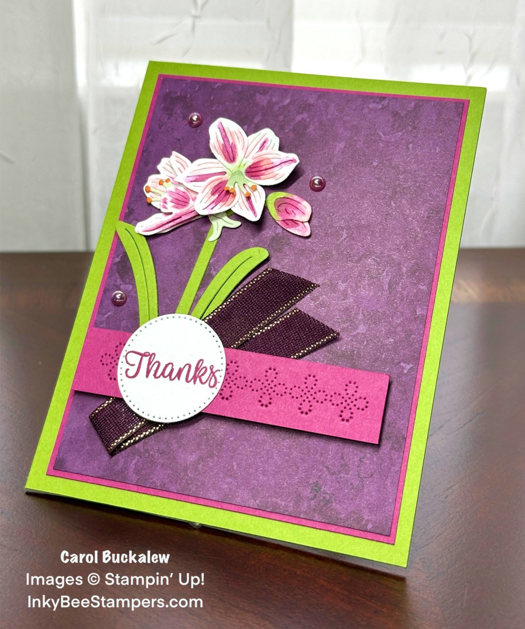 Stampin’ Up! Artful Amaryllis Thank You Card