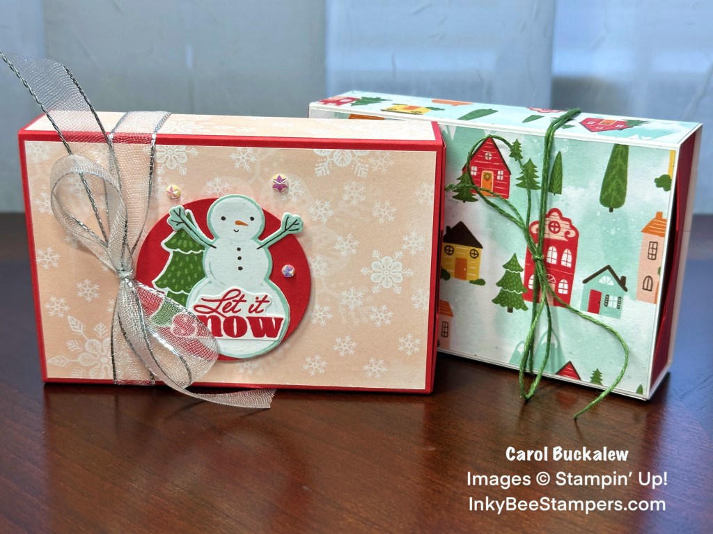 Stampin’ Up! Snowy Wonder Matchstick Treat Box