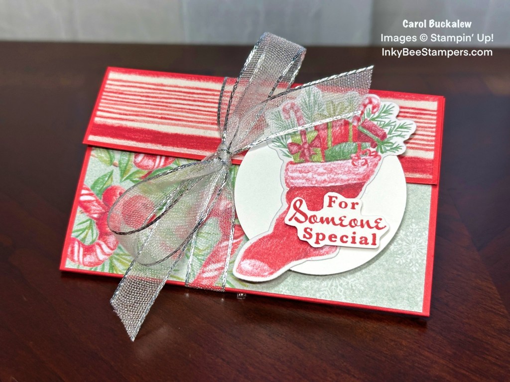 Stampin’ Up! Sentimental Christmas Tri-Fold Pop Up Gift Card&nbsp;Holder