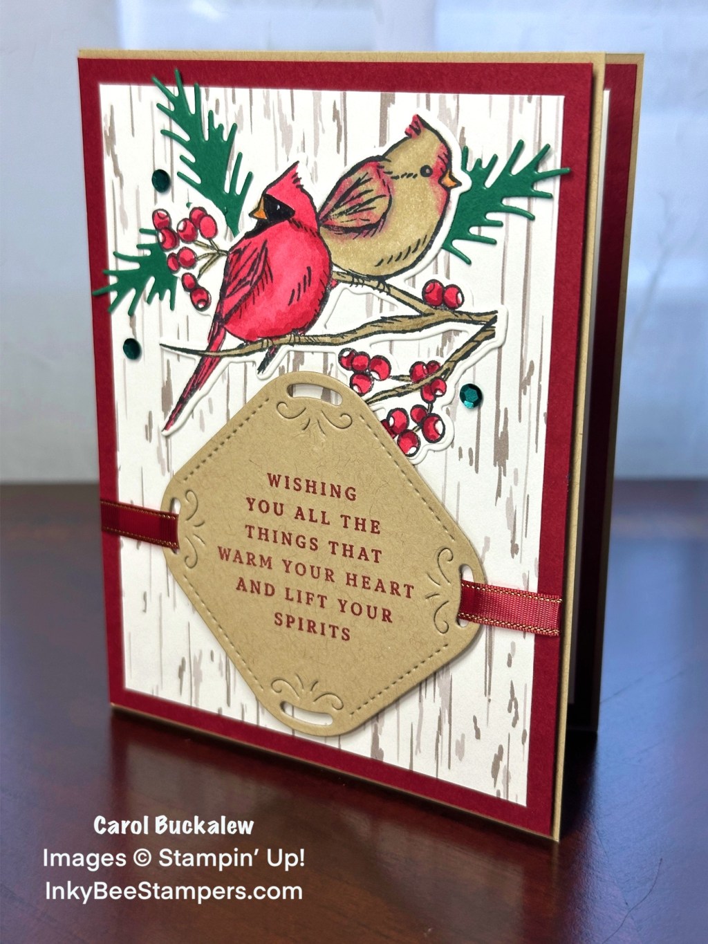 Stampin’ Up! Winterly Tree Tops Christmas Card