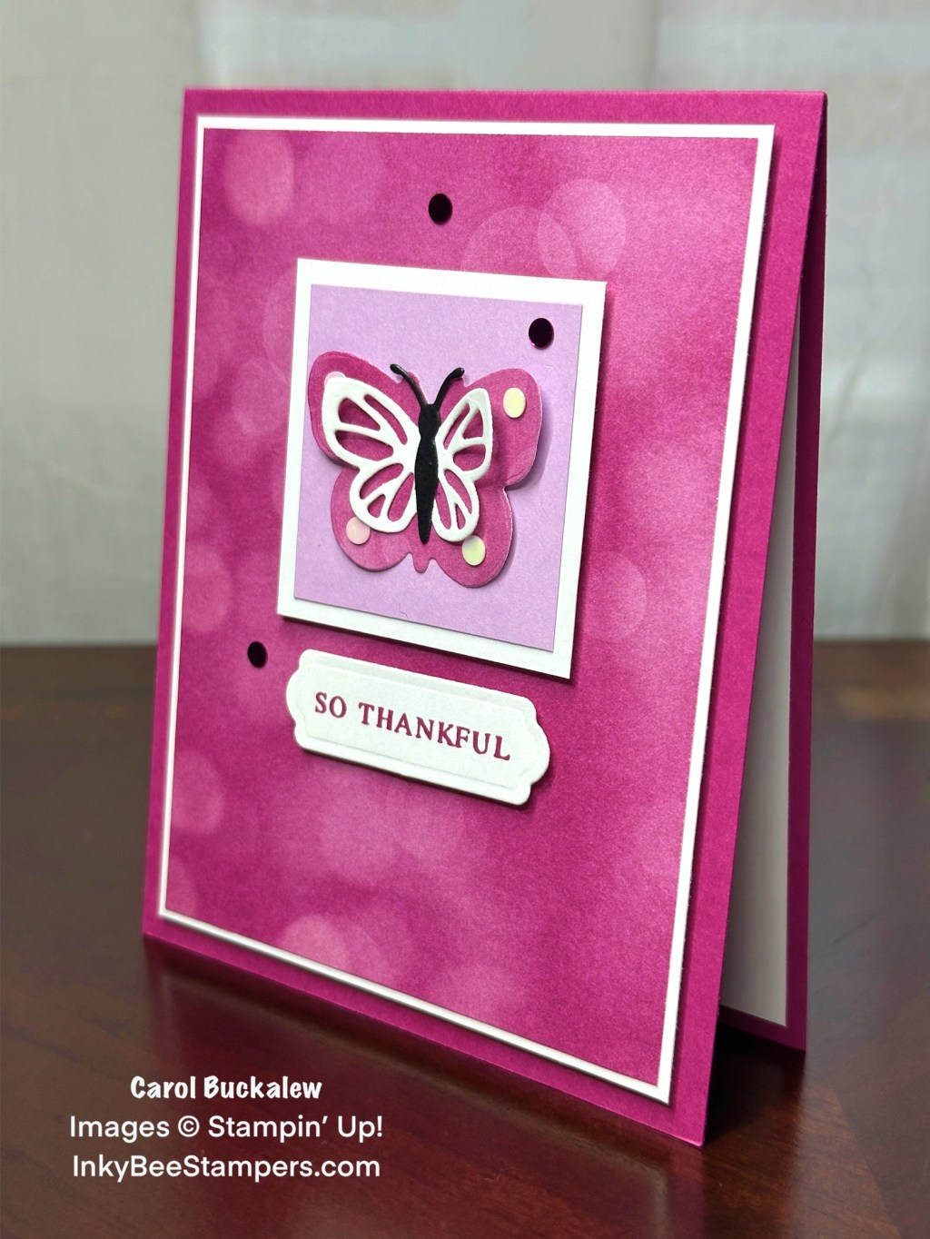 Stampin’ Up! Sneak Peek – Beautiful Butterflies Thankful for You&nbsp;Card